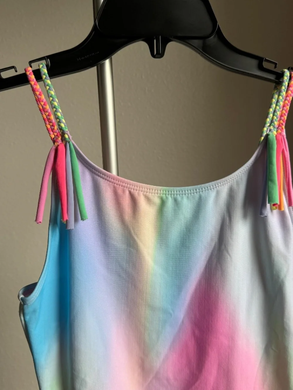 NWT Beach Lingo Girls Swimsuit One Piece Galaxy Rainbow Size 14